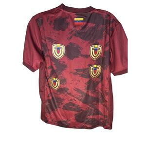 NWT Venezuela Soccer Jersey Slim Fit Size 28 Small Givova Red Burgundy Gold